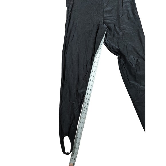 Vintage 80's Danskin Plus 4X Black Nylon Workout Exercise Leggings Pants - Picture 4 of 7